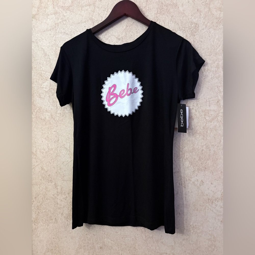 Bebe Black Graphic Tee